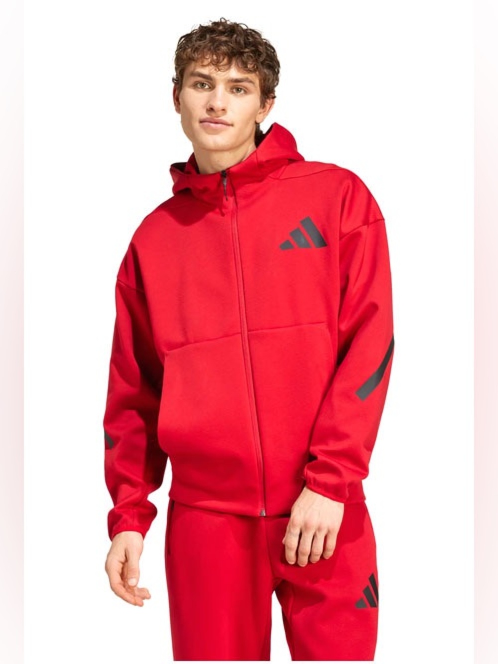 Men’s Adidas ZNE multi sport zip up hoodie in red size M